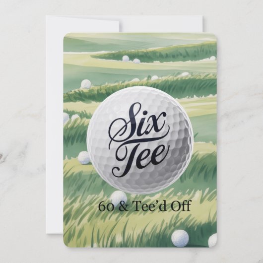 Golf Theme 60 & Tee’d Off Birthday Party 招待状 (裏面)