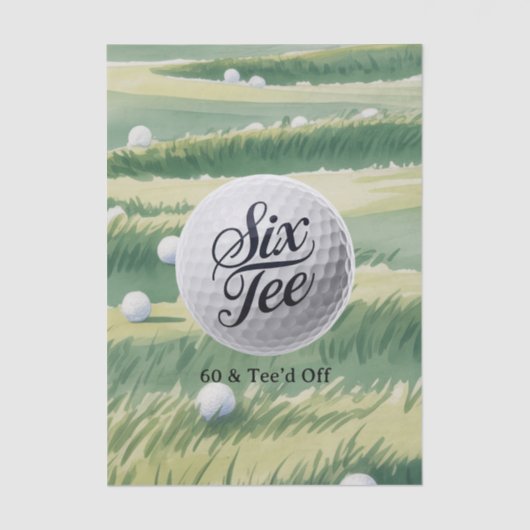 Golf Theme 60 & Tee’d Off Birthday Party  薄葉紙 (正面)