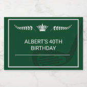 Golf Theme Birthday Champagne Wine Bottle Label スパークリングワインラベル (シングルラベル)