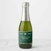 Golf Theme Birthday Champagne Wine Bottle Label スパークリングワインラベル (正面)