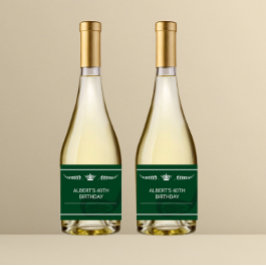 Golf Theme Birthday Champagne Wine Bottle Label スパークリングワインラベル