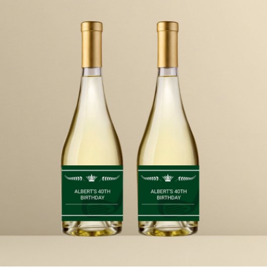Golf Theme Birthday Champagne Wine Bottle Label スパークリングワインラベル