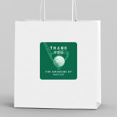 Golf Theme Birthday Par-tee Thank You Green スクエアシール
