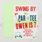 Golf Theme Birthday Party Invitations 招待状 (正面/裏面)