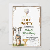 Golf theme party Invitation 招待状 (正面)