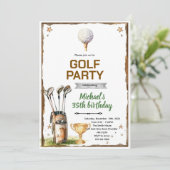 Golf theme party Invitation 招待状 (スタンド正面)