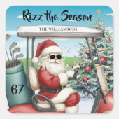 Golf Theme Rizz the Season 67 Name スクエアシール (正面)