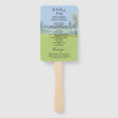 Golf Theme Wedding Ceremony Order of Service  ハンドファン (裏面)