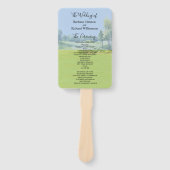 Golf Theme Wedding Ceremony Order of Service  ハンドファン (正面)