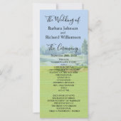 Golf Theme Wedding Order of Service Program (正面)