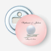 Golf Theme Wedding Pink Matchboxes 栓抜き (正面)