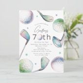 Golf Themed 70th Birthday Par-tee 招待状 (スタンド正面)