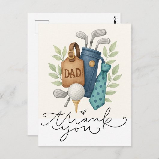 Golf themed for Dad ポストカード (正面/裏面)