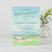 Golf Themed Green Retirement Party Invitation 招待状 (スタンド正面)