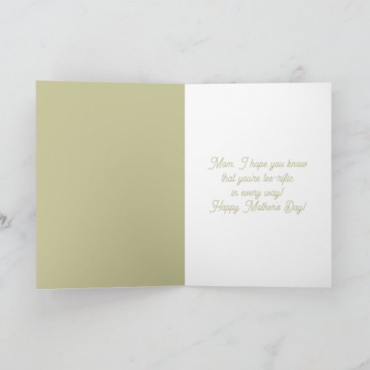 Golf Themed Mother's Day Card カード (内部)