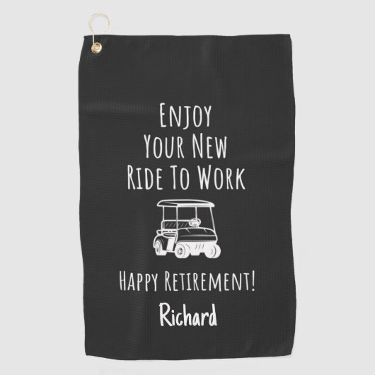 Golf Themed Retirement Gifts Funny Golfer Related  ゴルフタオル (正面)