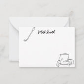 Golf themed with Name for golfer  Note Card ノートカード (正面)