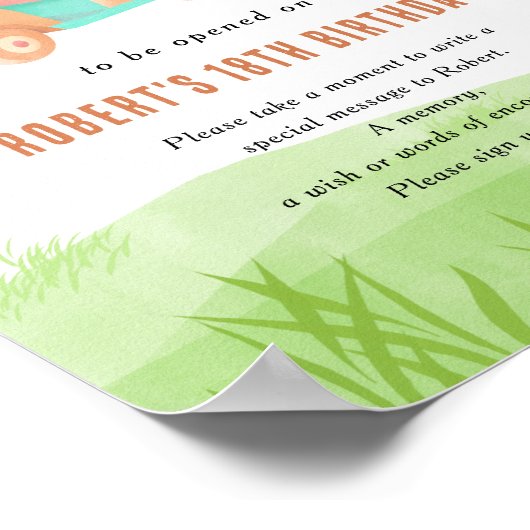 Golf Time Capsule 1st birthday  ポスター (角)