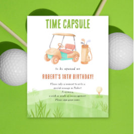 Golf Time Capsule 1st birthday  ポスター