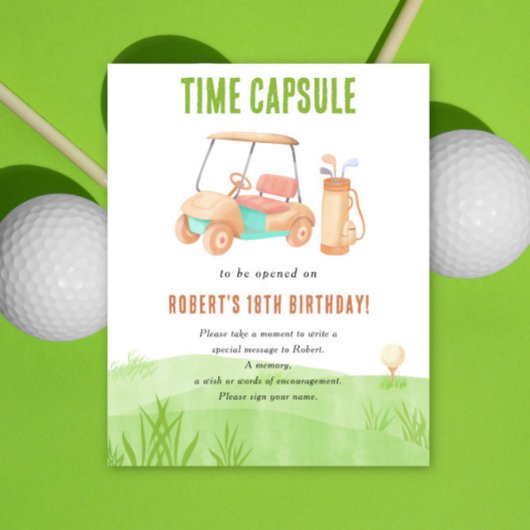 Golf Time Capsule 1st birthday  ポスター
