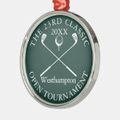 Golf Tournament Classic Event Emerald Green Award メタルオーナメント (左)