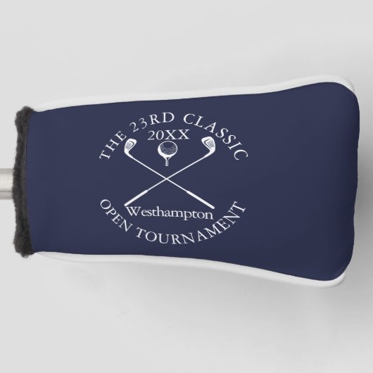 Golf Tournament Classic Event Navy Blue ゴルフヘッドカバー (正面)