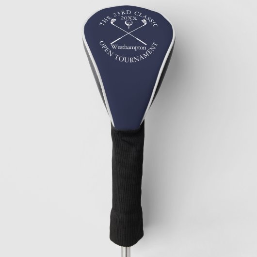 Golf Tournament Classic Event Navy Blue ゴルフヘッドカバー (正面)