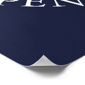 Golf Tournament Classic Event Navy Blue Sign ポスター (角)