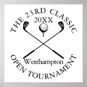 Golf Tournament Classic Event Sign ポスター (正面)