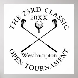 Golf Tournament Classic Event Sign ポスター