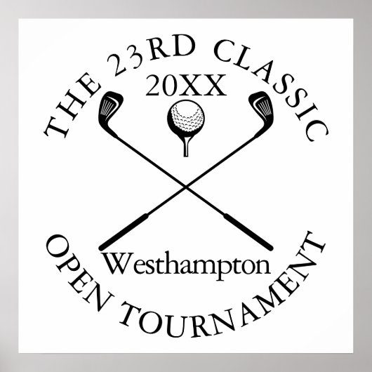 Golf Tournament Classic Event Sign ポスター (正面)