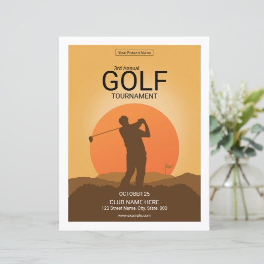 Golf Tournament Flyer Template (スタンド正面)