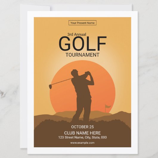Golf Tournament Flyer Template (正面)