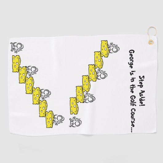 Golf Towel Cheese Mouse  ゴルフタオル (横)