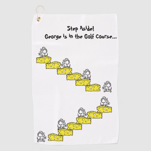 Golf Towel Cheese Mouse  ゴルフタオル (正面)