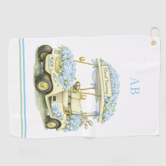Golf Towel | Floral Fairway Monogram ゴルフタオル (横)