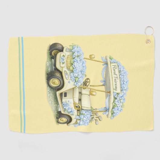 Golf Towel | Hydrangea Floral Fairway Gift ゴルフタオル (横)