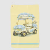 Golf Towel | Hydrangea Floral Fairway Gift ゴルフタオル (正面)