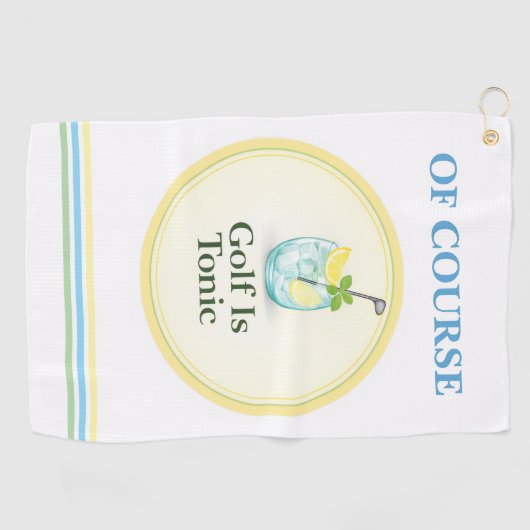 Golf Towel | Of Course Golf Is Tonic ゴルフタオル (横)
