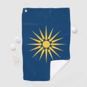 Golf Towel with flag of Macedonia, Greece ゴルフタオル (インサイチュ)