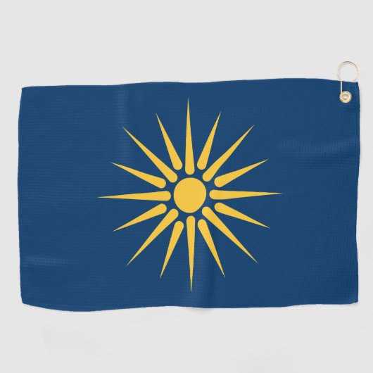 Golf Towel with flag of Macedonia, Greece ゴルフタオル (横)