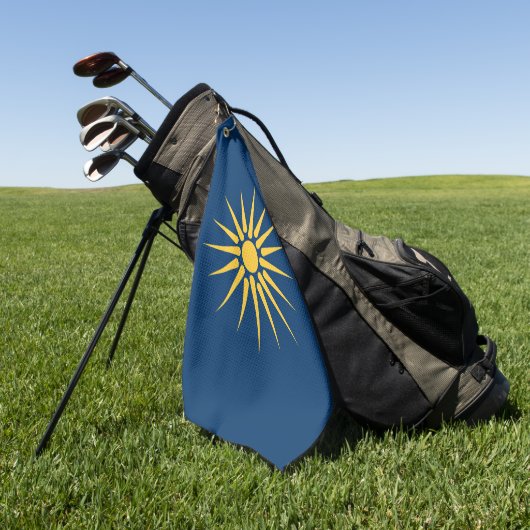 Golf Towel with flag of Macedonia, Greece ゴルフタオル (グリーン)