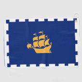 Golf Towel with flag of Quebec City, Canada ゴルフタオル (横)