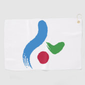 Golf Towel with flag of Seoul, South Korea ゴルフタオル (横)