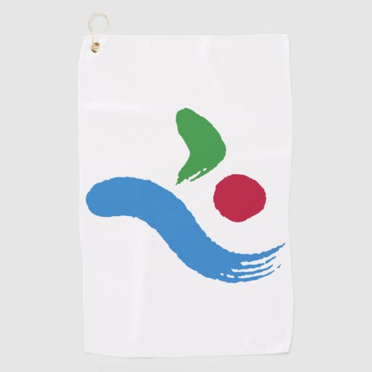 Golf Towel with flag of Seoul, South Korea ゴルフタオル (正面)