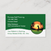 Golf Trainer And Classes Modern Business Cards 名刺 (正面)
