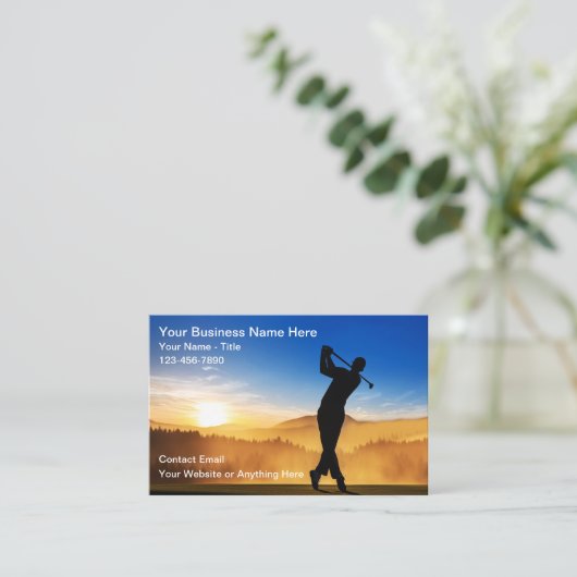 Golf Trainer Scenic Business Cards 名刺 (スタンド正面)