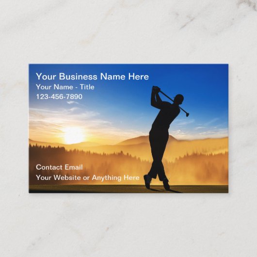 Golf Trainer Scenic Business Cards 名刺 (正面)