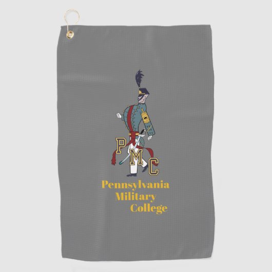 * GOLF TUTOLO （灰色） (PMC Cadetロゴ付誇りを持ったき) ゴルフタオル (正面)