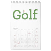 GOLF typography 2026 Hanging Wall カレンダー (1月 2026)